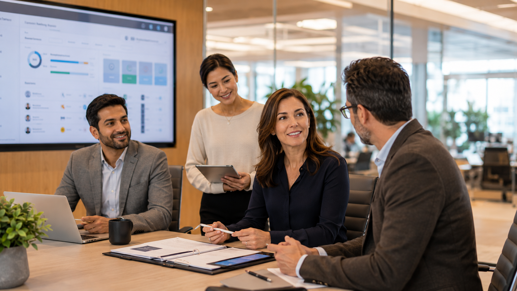An annual capability review in a boardroom